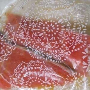 鮭のガーリック下味冷凍保存